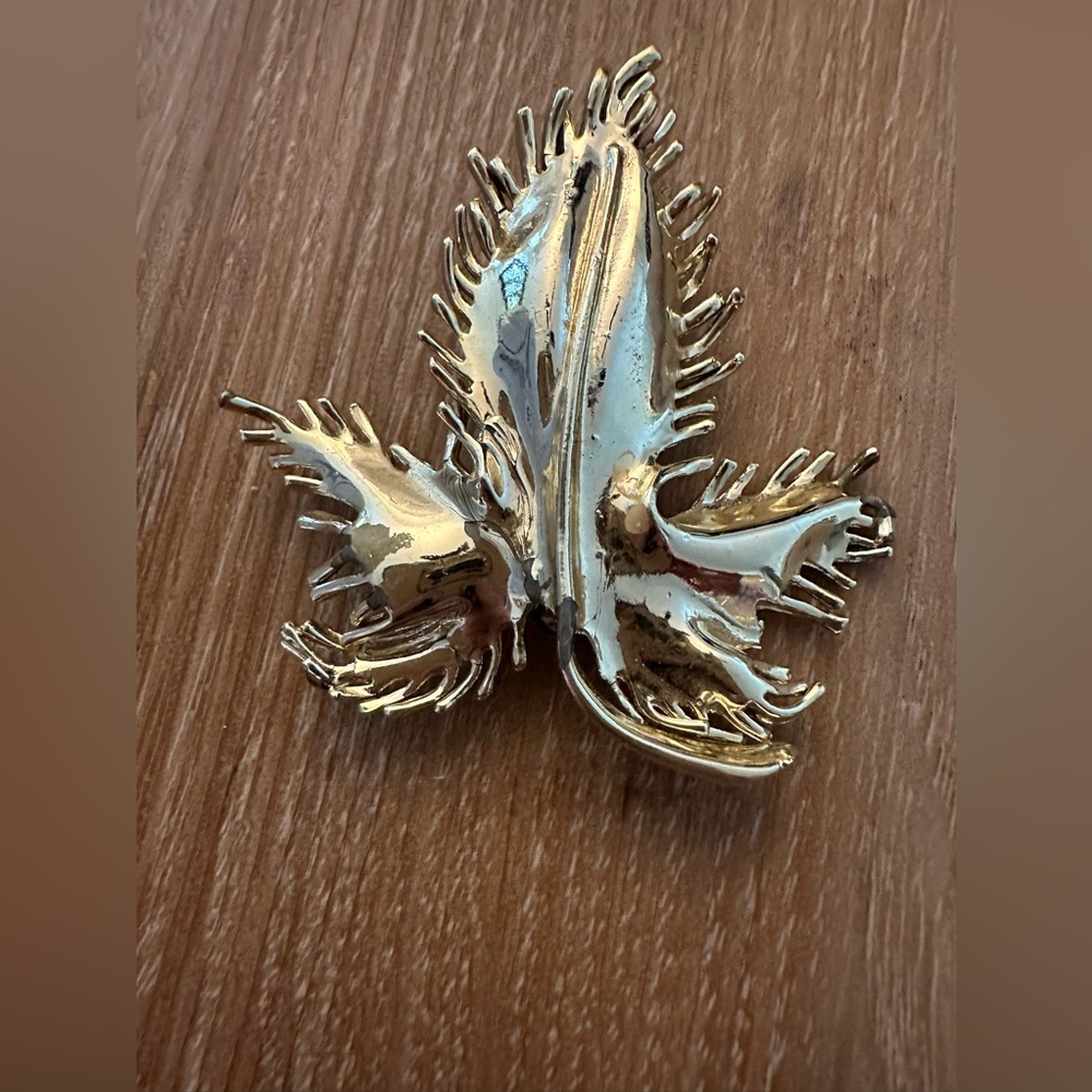 Coro Fall Leaf Brooch
